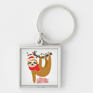 Frohe Weihnachtsfeiertage Niedlicher Feiertag Schlüsselanhänger