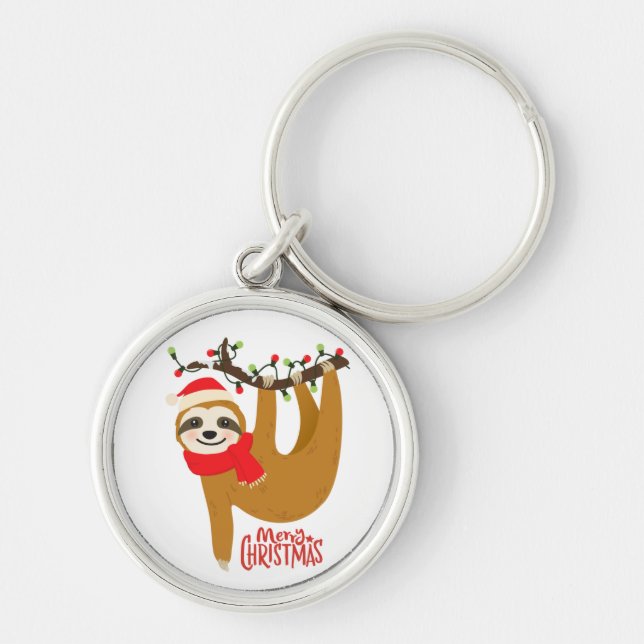Frohe Weihnachtsfeiertage Niedlicher Feiertag Schlüsselanhänger (Vorne)