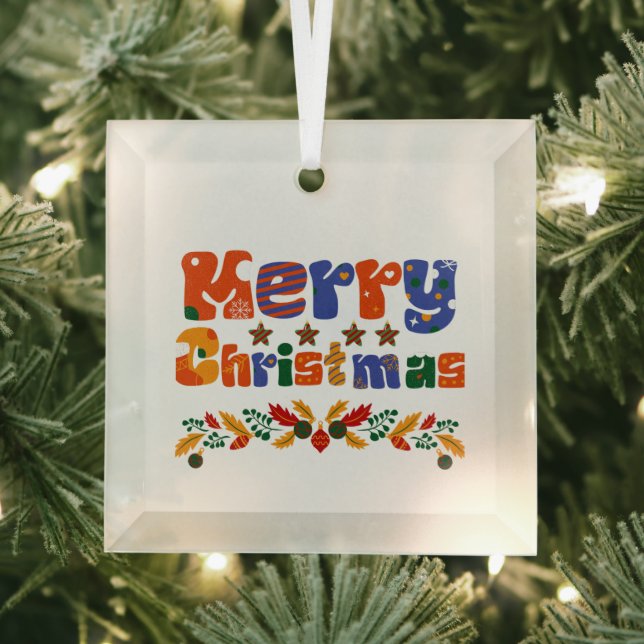 Frohe Weihnachtsfeiertage Ornament Aus Glas (Insitu)