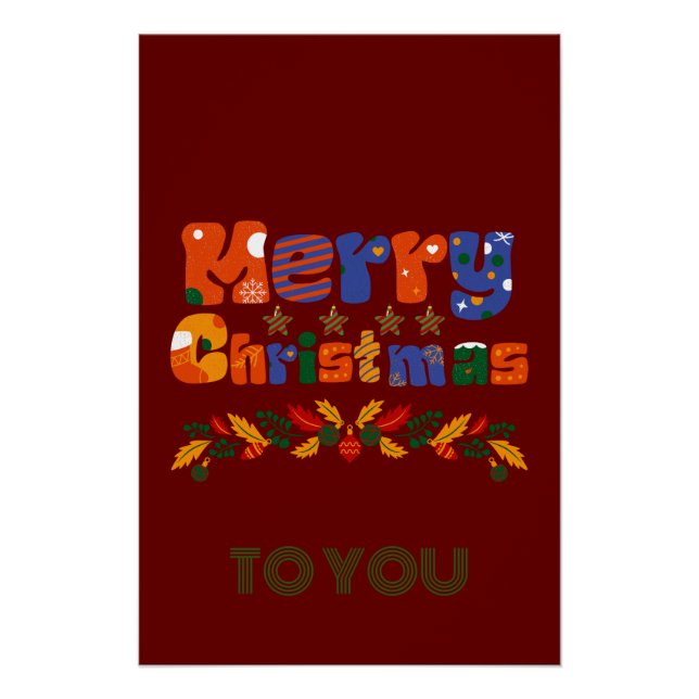 Frohe Weihnachtsfeiertage Poster (Vorderseite)