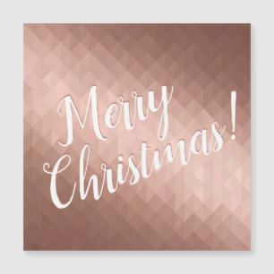 Frohe Weihnachtsfeiertage Rose Gold saisonale Text Magnetkarte