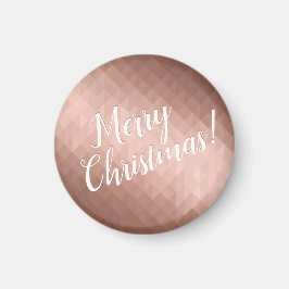 Frohe Weihnachtsfeiertage Rose goldenes Design Magnet