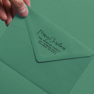 Frohe Weihnachtsfeiertage Rücksendeadresse Permastempel