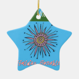 Frohe Weihnachtsfeiertage Sunshine Collection Keramikornament