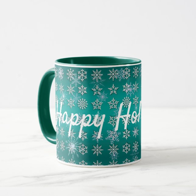 Frohe Weihnachtsfeiertage Tasse (Vorderseite Links)