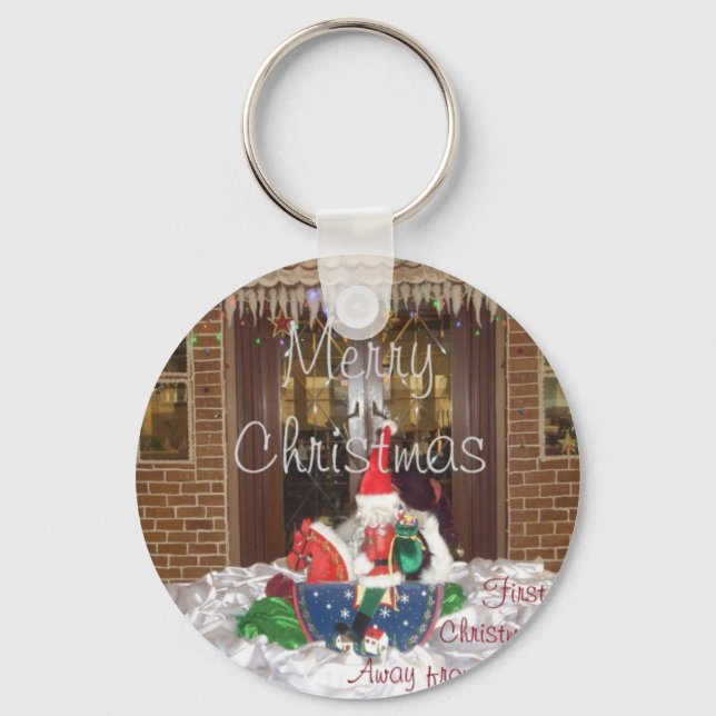 Frohe Weihnachtsfeiertage weg von Zuhause Inspirie Schlüsselanhänger (Vorderseite)
