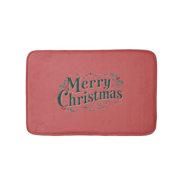 Frohe Weihnachtsferien Bath Mat Badematte (Vorderseite)
