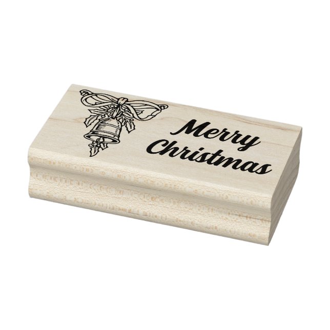 Frohe Weihnachtsferien Bell Gummi Briefmarke Gummistempel (Stempel)