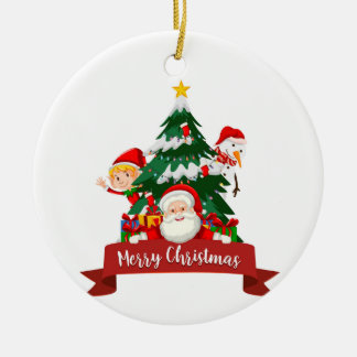 Frohe Weihnachtsferien Design Keramik Ornament