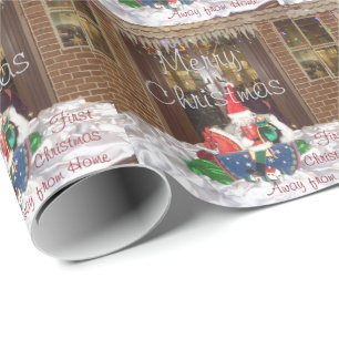 Frohe Weihnachtsferien fern der Heimat Inspiriert Geschenkpapier