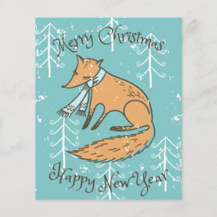 Frohe Weihnachtsferien Fox Cosy Flyer
