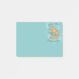 Frohe Weihnachtsferien Fox Cosy Post-it Klebezettel