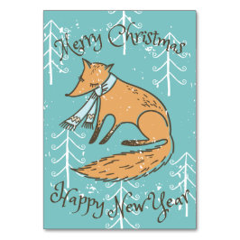 Frohe Weihnachtsferien Fox Cosy Tischnummer