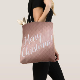 Frohe Weihnachtsferien Rose Gold metallisch Tasche