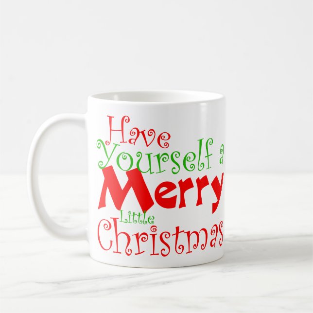 Frohe Weihnachtsferien-Tasse Kaffeetasse (Links)