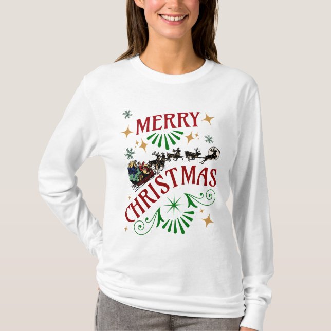 Frohe Weihnachtsferien Weihnachten T - Shirt (Vorderseite)