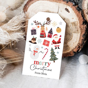 Frohe Weihnachtsferien Weihnachtsmann Geschenk Fam Geschenkanhänger