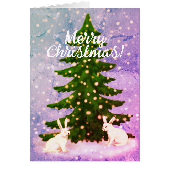 Frohe Weihnachtsfichte und Bundnies Card (Vorne)