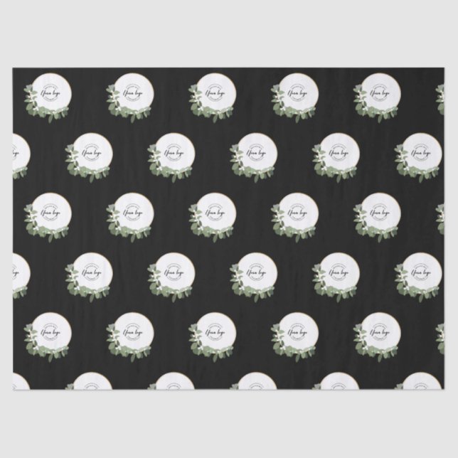 Frohe Weihnachtsfirma Logo Gold Custom Seidenpapier (Vorderseite)