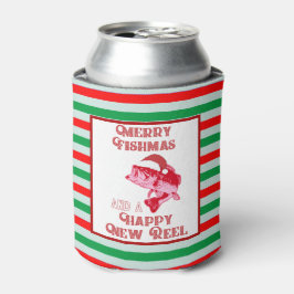 Frohe Weihnachtsfischerei Fischen Beer Dosenkühler