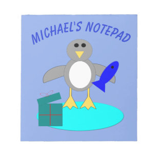 Frohe Weihnachtsfischerei Pinguin Custom Notepad Notizblock