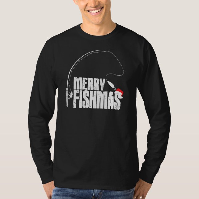 Frohe Weihnachtsfischerei T-Shirt (Vorderseite)