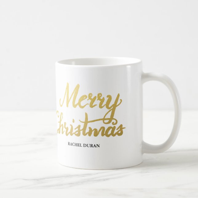 Frohe Weihnachtsfolie Glitzer Pinsel Tasse (Rechts)