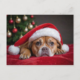 Frohe Weihnachtsfrau Feiertagspostkarte