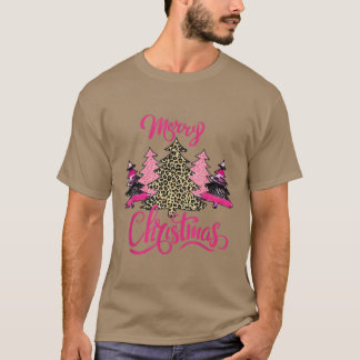 Frohe Weihnachtsfrauen Girls pink tree christmas l T-Shirt