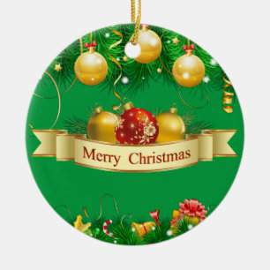 Frohe Weihnachtsfreude Custom Keramikornament