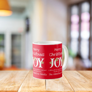 Frohe Weihnachtsfreude ein kleines Geschenk für Si Kaffeetasse