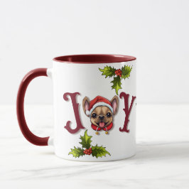 Frohe Weihnachtsfreude Niedlicher französischer Bu Tasse