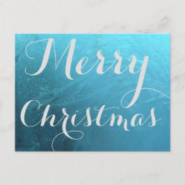 Frohe Weihnachtsfrost Frozen Eisblauer Typografie Feiertagspostkarte