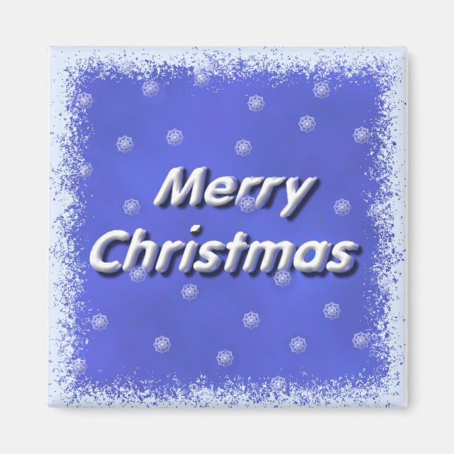 Frohe Weihnachtsfrost Magnet (Vorne)