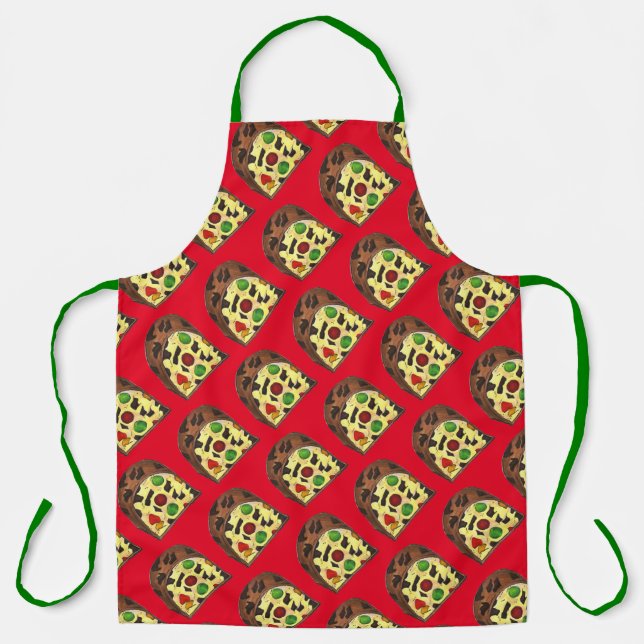 Frohe Weihnachtsfruchtkuchen Fruitcake Slice Urlau Schürze (Vorderseite)