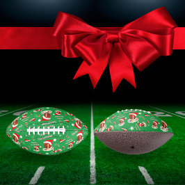 Frohe Weihnachtsfußball mit Snack Food Muster Football