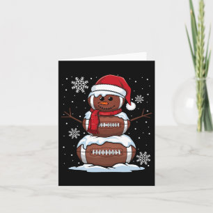 Frohe Weihnachtsfußball Snowman Holiday Sports Xm Karte