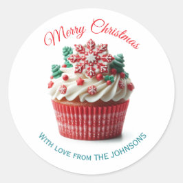 Frohe Weihnachtsgebäck mit Liebe Aufkleber