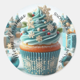 Frohe Weihnachtsgebäck mit Liebe Aufkleber