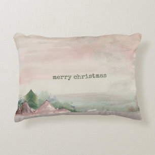 Frohe Weihnachtsgebirge Dekokissen