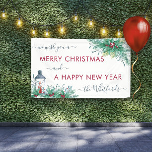 Frohe Weihnachtsgeschenk Neujahr Heilige Mistlete Banner