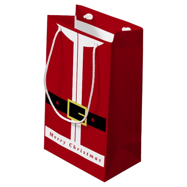 Frohe Weihnachtsgeschenke Bags Weihnachtsmann Funn Kleine Geschenktüte (Rückseite Schrägansicht)