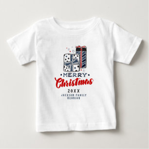 Frohe Weihnachtsgeschenke Benutzerdefinierter Text Baby T-shirt