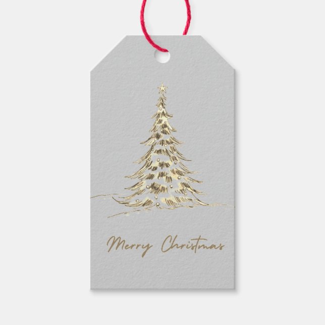 Frohe Weihnachtsgeschenke | Eleganter Weihnachtsba Geschenkanhänger (Vorderseite)