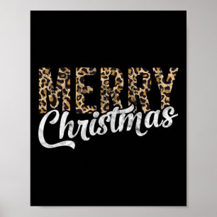 Frohe Weihnachtsgeschenke Familie Xmas Leopard Buf Poster