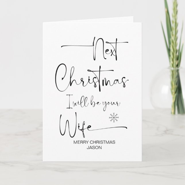 Frohe Weihnachtsgeschenke für Fiancé von Girlfrien Karte (Vorderseite)