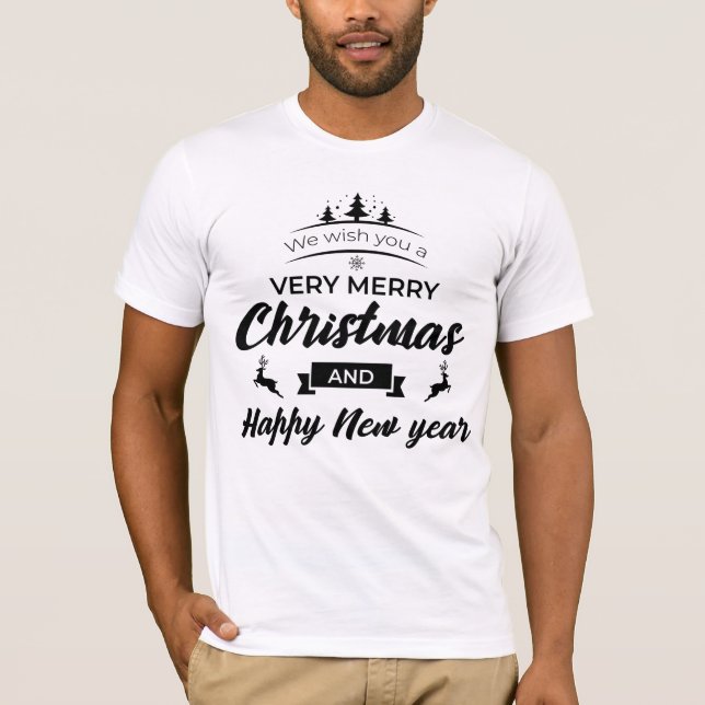 Frohe Weihnachtsgeschenke glücklich Familie Xmas T-Shirt (Vorderseite)