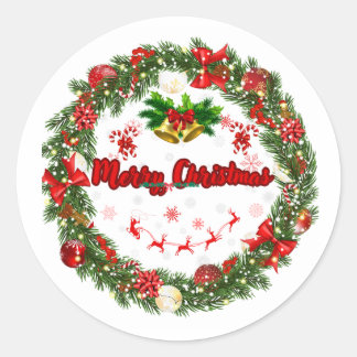 Frohe Weihnachtsgeschenke Labels Runder Aufkleber