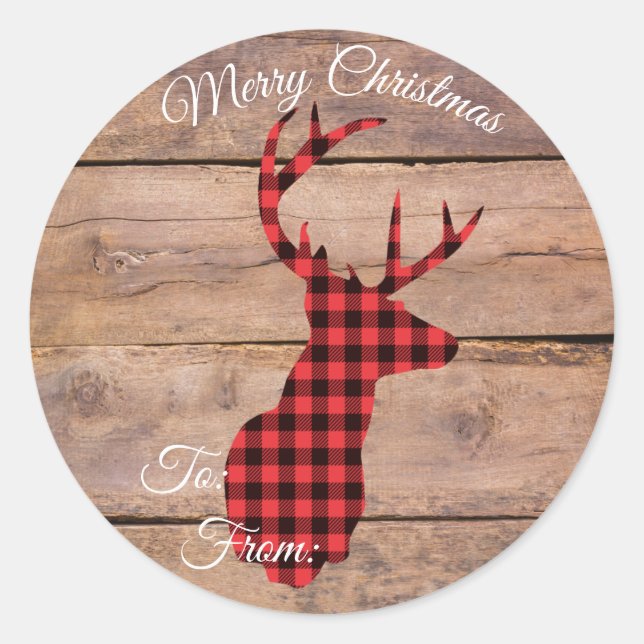 Frohe Weihnachtsgeschenke Labels/ Runder Aufkleber (Vorderseite)