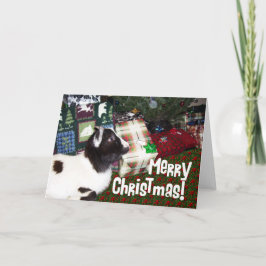 Frohe Weihnachtsgeschenke mit Goat Rufus Feiertagskarte